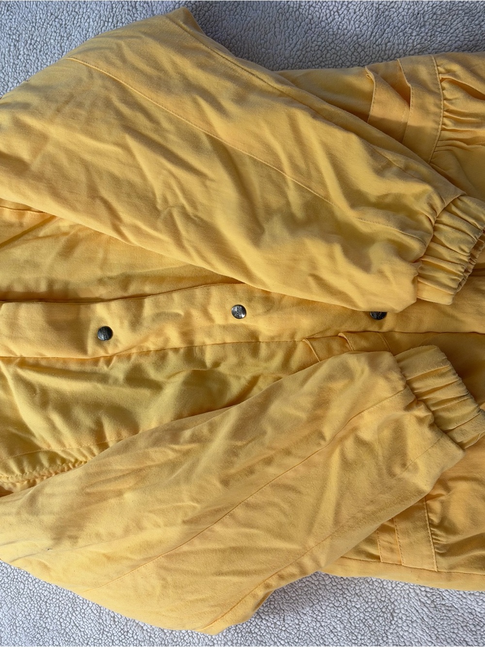 Men's Yellow Snap-Front Windbreaker Jacket